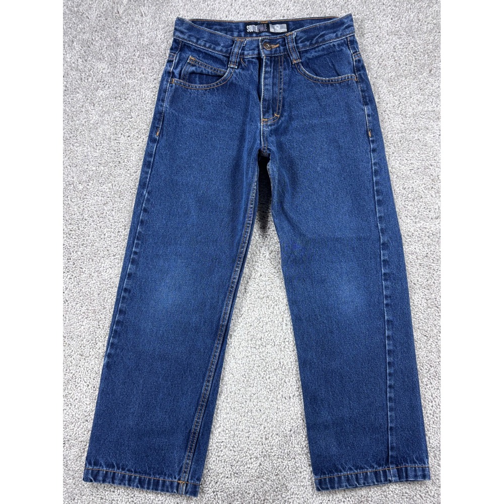 Southpole Blue‎ Straight Leg Jeans Size 10 Medium Wash 100% Cotton 9325-3166 Y2K